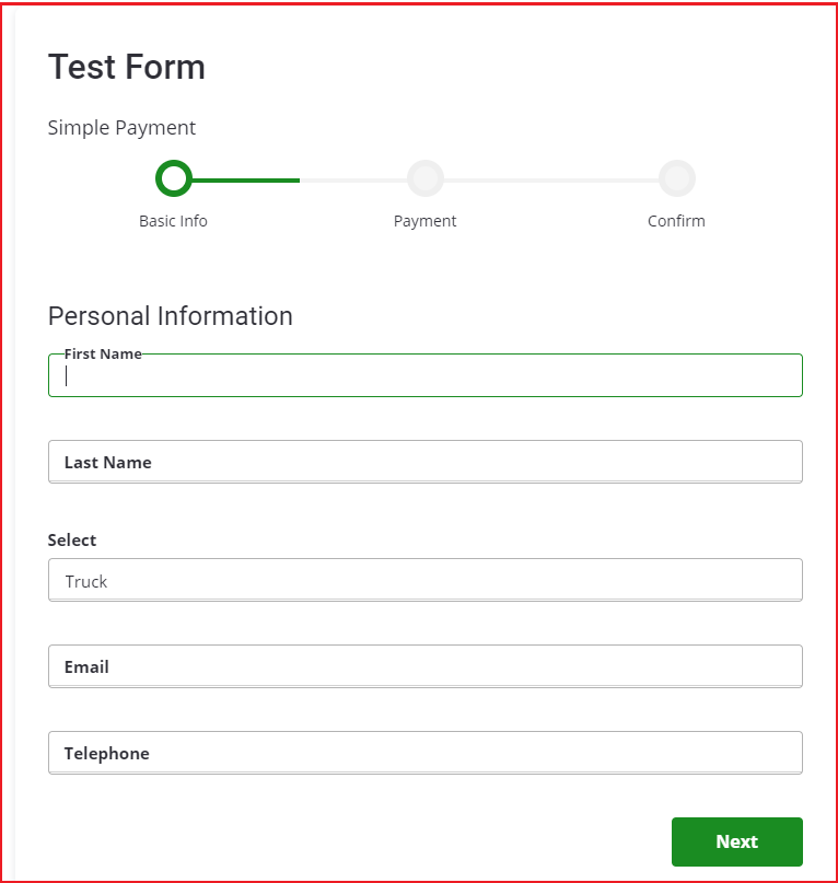 Test form